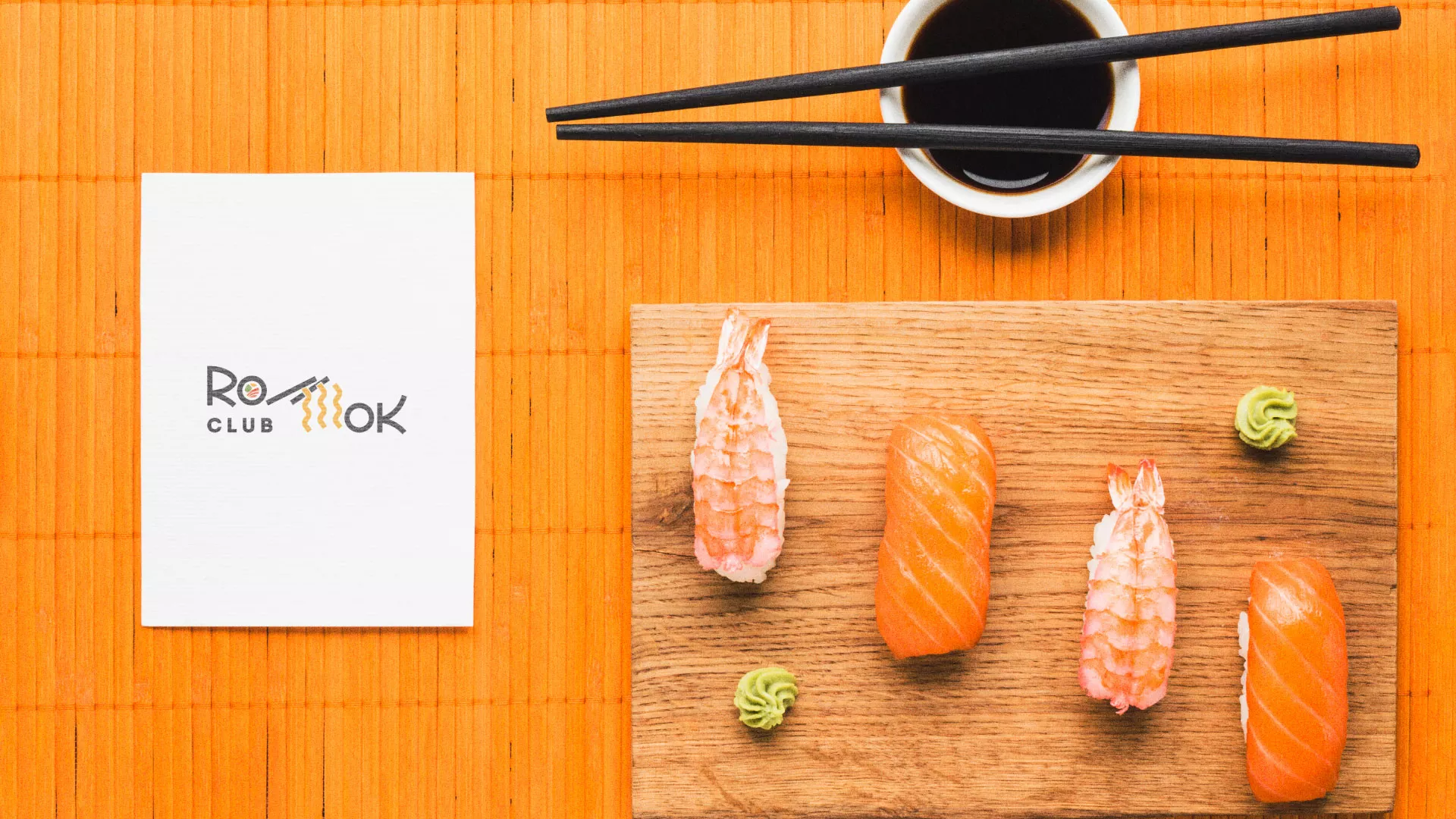 Создание логотипа суши-бара «Roll Wok Club» в Зубцове