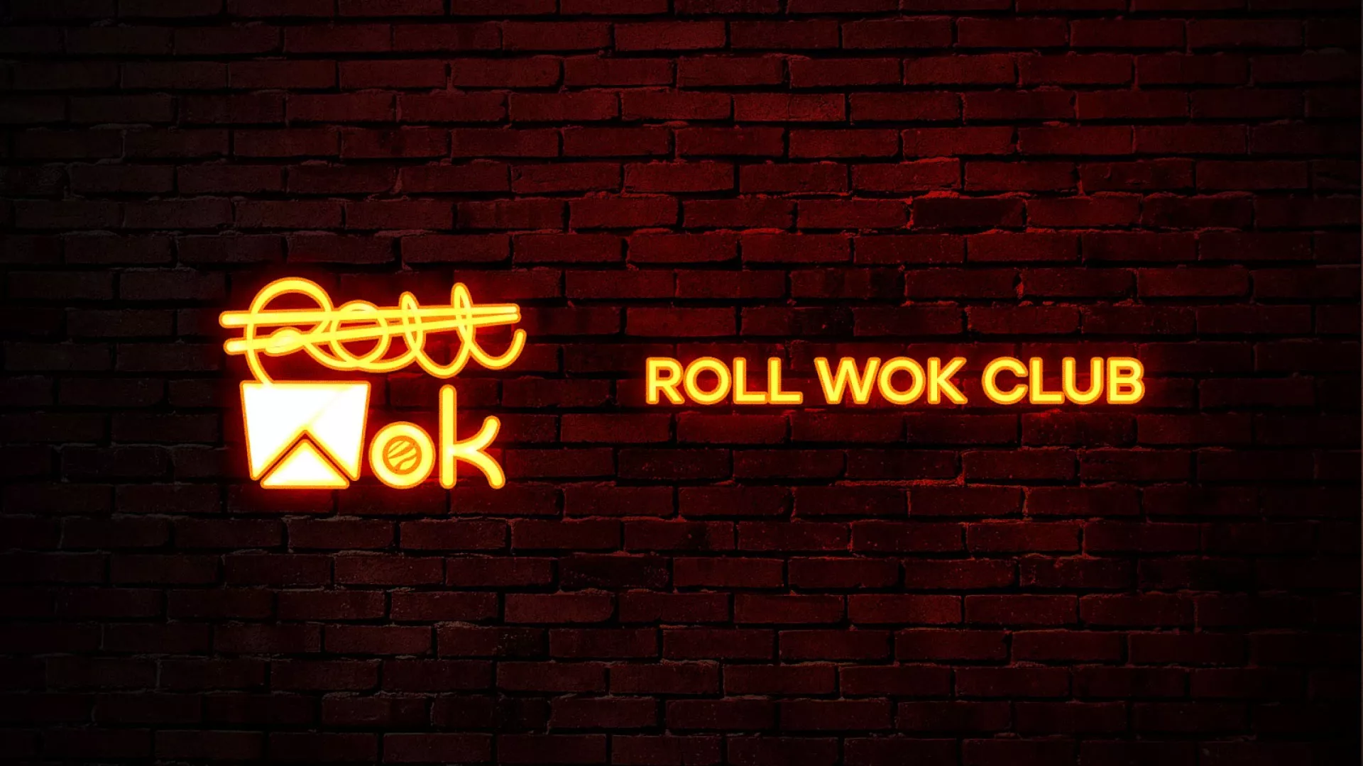 Разработка интерьерной вывески суши-бара «Roll Wok Club» в Зубцове